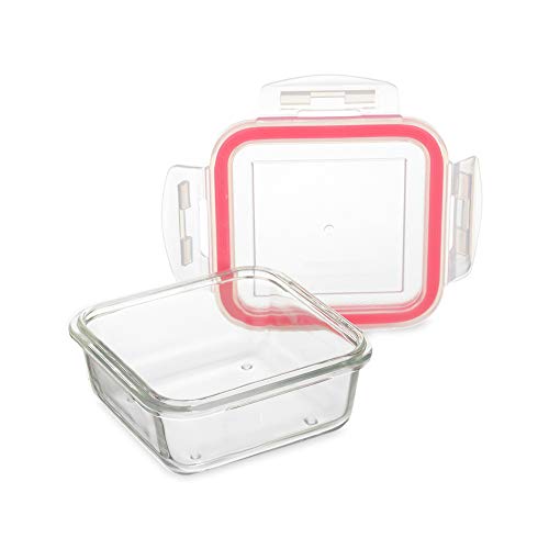 Pote Quad Vidro Sanremo Rosa 550 ml Plástico