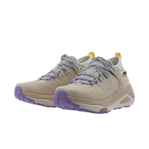 Hoka Women's Kaha 3 Low GTX Hiking Boot, Vanilla/Mint Fluorite, 7.5