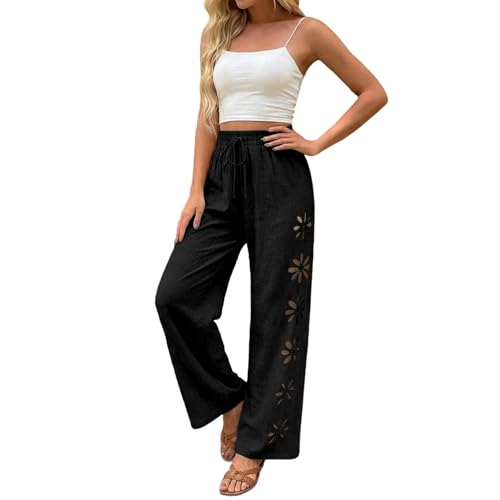 Pantalon fluide taille haute anti-transpiration contre la chaleur estivale urbaine