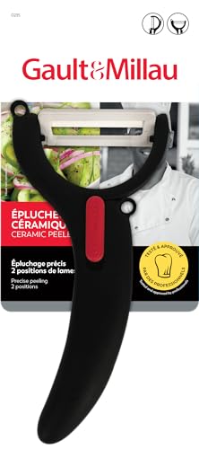 GAULT&MILLAU - Éplucheur Céramique - Coupe précise et délicate - Ergonomique et durable - Lot de 1, Les Indispensables des Chefs
