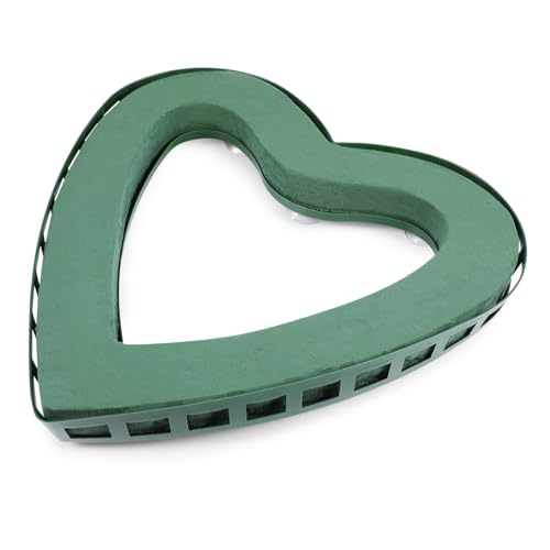 VILLFUL Portafiori a Forma di Cuore con Ventosa 41 CM, Supporto in Plastica per Composizioni Floreali, Accessorio Decorativo per Matrimoni e Addobbi