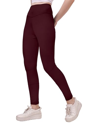 Image of Mehrang Gym wear for Women, Track Pants Active Wear Tights Stretchable Leggings Yoga Pants Gym Tight, Comfort Fit High Waist Yoga Pants