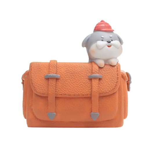 Vaso per piante Vaso per a forma di zaino da scuola in stile cartone animato fatto a mano Microlandscape multiuso da scrivania mini ornamento colore brillante piccolo vaso in resina per fiori e