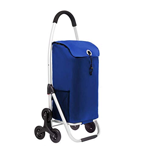 Carrito de comestibles portátil, carrito plegable para subir escaleras, transportador de equipaje ligero para compras y tareas de supermercado, diseño de hierbas
