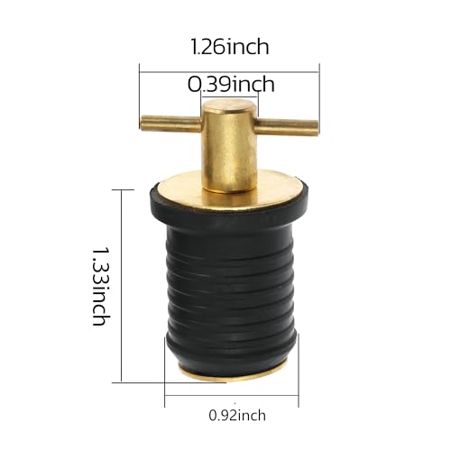 Bouchon de vidange de bateau laiton accessoire nable 25mm caoutchouc