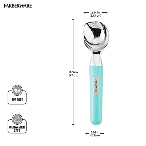 ​Farberware Professional Ice Cream Scoop, ​​Comfortable Handle, Heavy Duty, Professional Grade Scooper, Get Perfect Shape Scoops, Great For Spooning Frozen Hard Gelato And Sorbet, Cookie Dough, Melon #TOP2