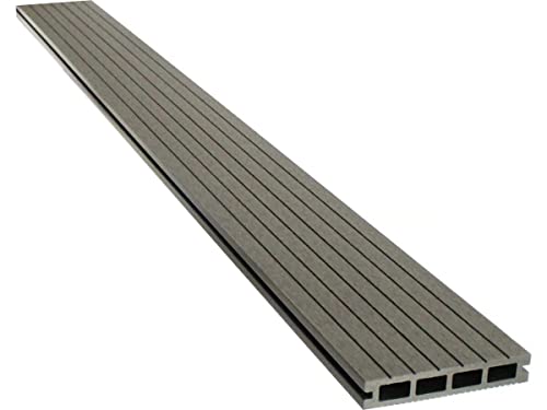 Habitat et Jardin Lote de 3 Lamas Composite alveolar para terraza - 2,4m - Superficie Aprox. 1m2 - Gris Oscuro