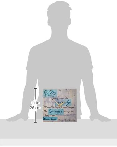 Miniatura 3 de 3dRose dpp_50568_1 Serenity Prayer - Reloj de pared espiritual inspirador, 10 x 10 pulgadas