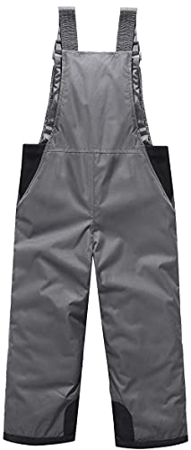 Benboy Kids Snow Ski Bib Pants Winter Waterproof Windproof Ripstop Warm Insulated Snowboard Overalls Boys,Hxk7117-Grey-M #TOP1
