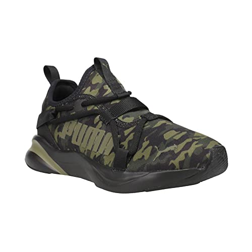 PUMA PUMA Softride Rift Slip On Camo Jr Sneaker Boys Youth Slip On M US Big Kid BlackGrapeDark GreenCamouflage