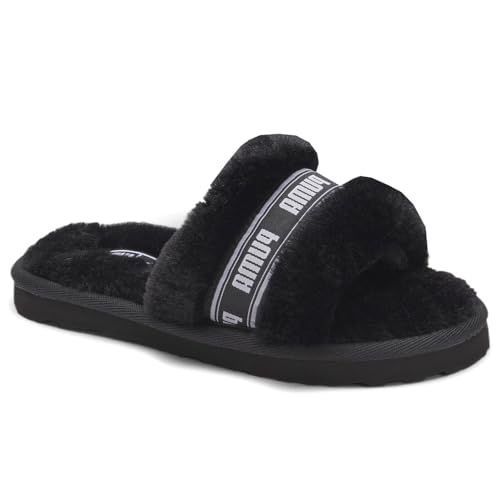 PUMA Toddler Girls Fluff Slide Casual Sandals Casual - Black2
