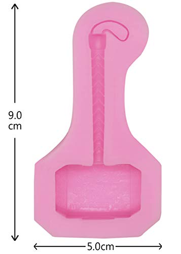 HengKe 2 peças moldes de silicone em forma de martelo para festa de jogo de papel, para pudim, muffi