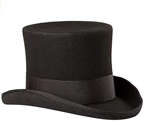 Scala Men's Wool Felt Top Hat, Black, XX-Large - Thumbnail 3