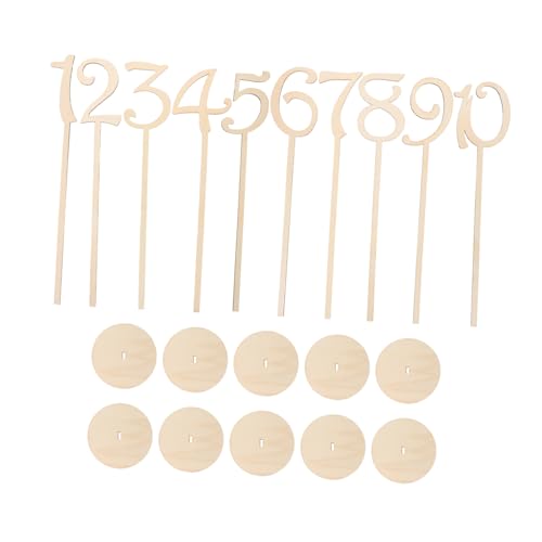TOPPERFUN Wooden Table Number Holders (1-10) Elegant Seating Chart for Wedding or Home