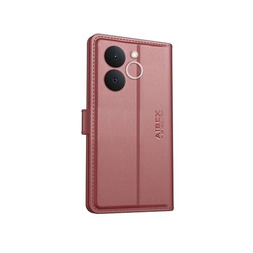 Image of AIBEX Compatible for Realme C71 4G / Realme Narzo 80 Lite 4G Flip Cover Leather Finish | Inside TPU with Card Pockets | Wallet Stand | Complete Protection Flip Case Brown