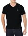 Lacoste Men's Short Sleeve Jersey Pima Reg Fit V Neck T-Shirt-TH6710, Black, 9