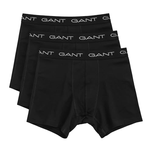 Gant Para Hombre. 900023004 Set 3 BóXers Lisos Negro (S), Homewear, AlgodóN-image