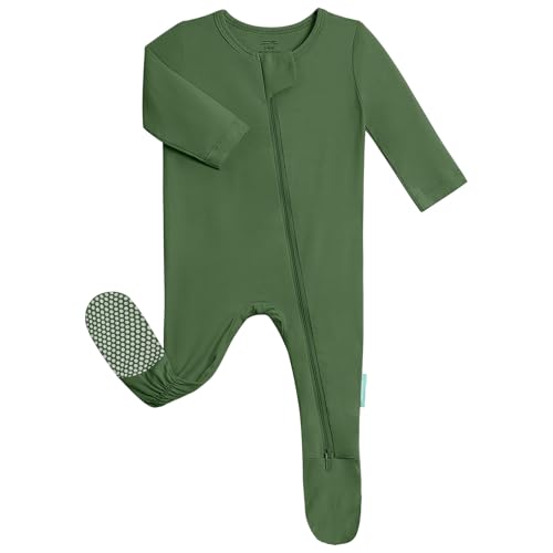 PurComfy Baby Zipper Footie Pajamas, Supersoft Bamboo Rayon Baby Footed Pjs Boy Girl 18-24 Month Coverall Sleepers