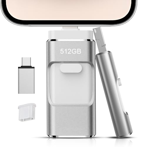Image of 512GB Flash Drive[No App Required] Intended for Phone Tablet Android