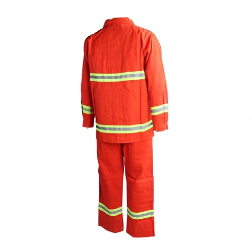 Fafeicy Safety Suit Fire Retardant High Visibility Apparel, Cotton Material, Heat Protective Clothing for Men, 4F to 392F, Ideal for Construction Sites (XL) - Thumbnail 4