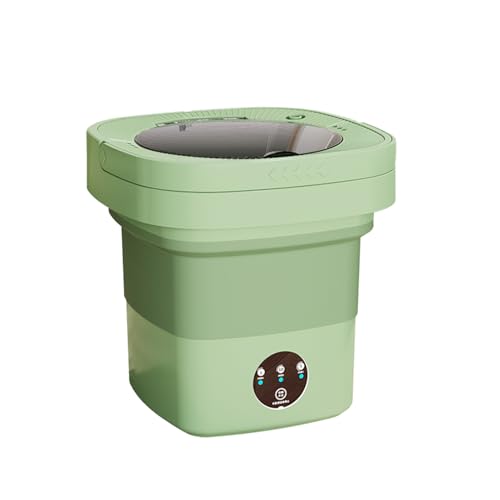 ALCXAZS Máquina compacta para el hogar y para viajes Función táctil fácil Lavadora de ropa interior autónoma Lavadora plegable, Verde
