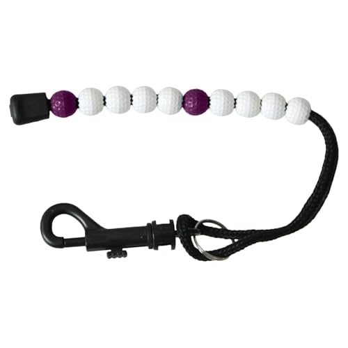 Cuentas de golf para puntuación – Contracadena portátil, accesorio de seguimiento ligero, sistema de fijación de clip, cuerda de marcado duradera | Equipo práctico para rondas al aire libre con
