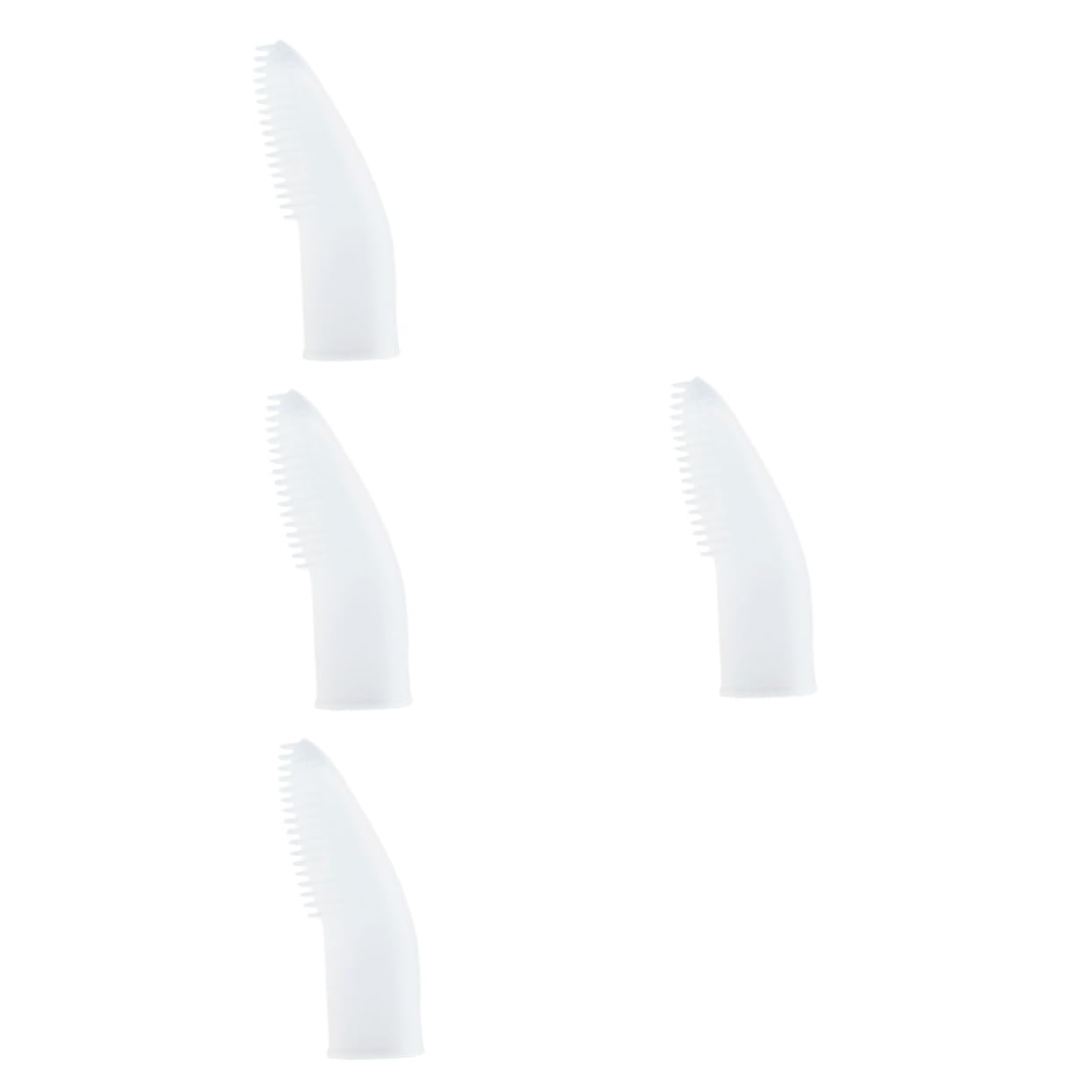minkissy Lot de 4 brosses à dents de nettoyage pour chien - Fournitures d'entretien pour petit chien - Kit de nettoyage pour chat - Brosse à dents de nettoyage pour chat - Jouets en gel de silice -