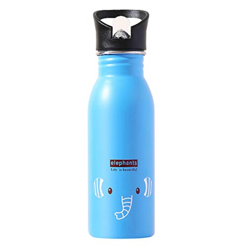 arthomer - Botella de agua isotérmica de acero inoxidable, tapón deportivo, sin BPA, 500 ml, botella ligera, reutilizable, para niños, para mantener caliente de 12 horas y frío hasta 24 horas