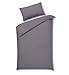 Price comparison product image SLEEPSCENE Cotton Rich Duvet Set in Grey, Multiple (King)