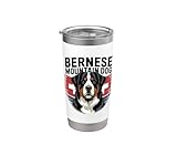 Berner Sennenh& mit Schweizer Flagge - Vintage Berner Design Doppelwandiger Edelstahl-Thermobecher