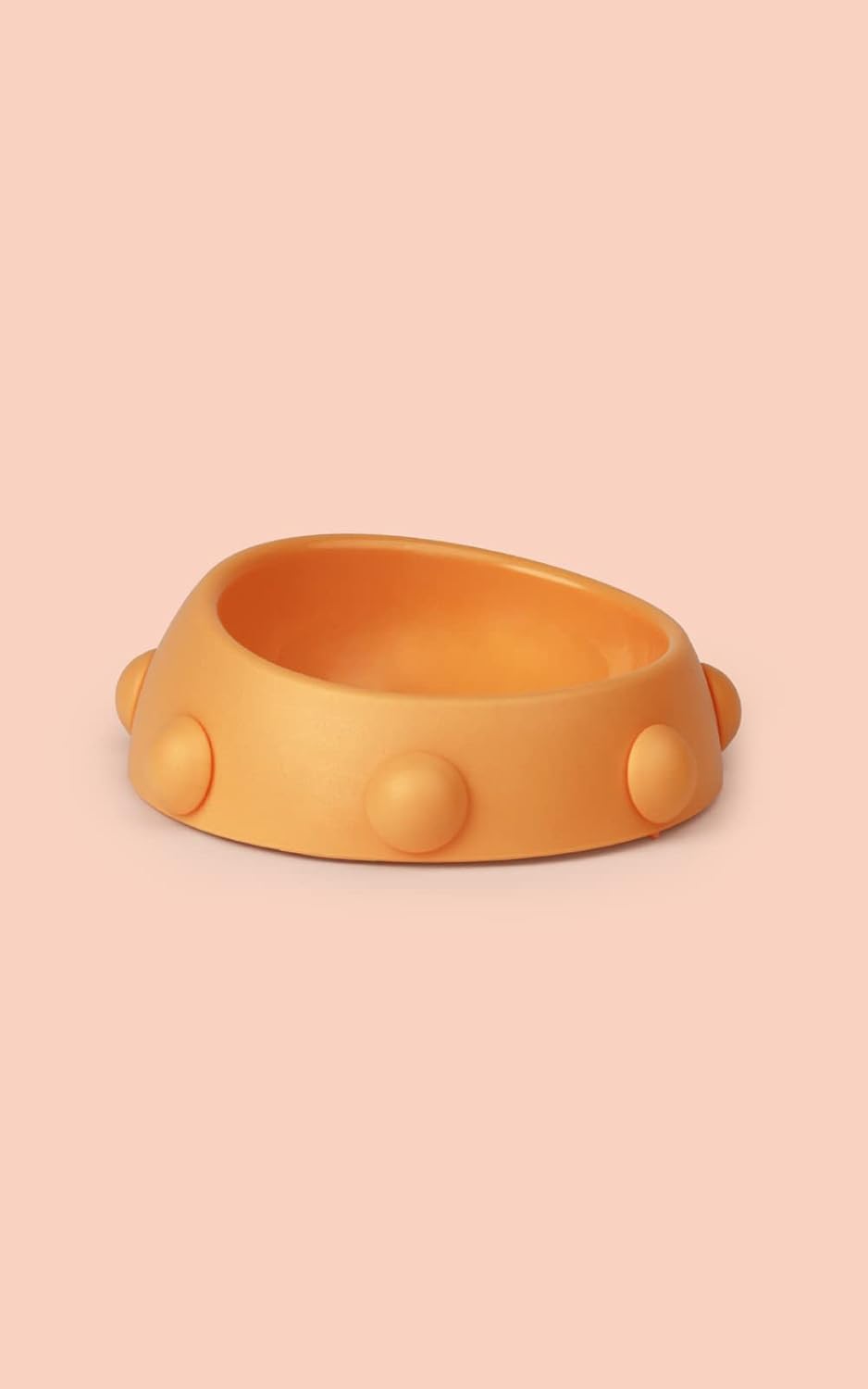 UNITED PETS Boss Nano, Small Dog Bowl, Italian Design, Perfect for Bulldog Pug, Pekinese, Boston Terrier, Color: Orange