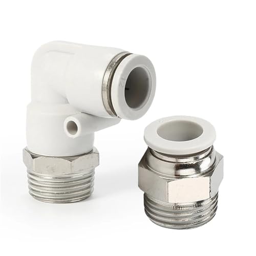 Accesorio neumático PC blanco contra fugas en mangueras de aire de 6mm 2