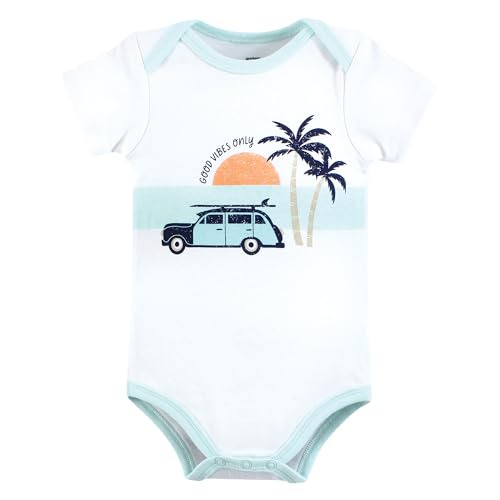 Image of Hudson Baby Unisex Baby Cotton Bodysuits 5-pack