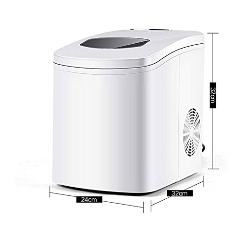 Máquina fabricadora de hielo de sobremesa, auto limpiante, 10-15 kg/24 h, 9 cubos en 7-9 minutos, portátil y compacta, acero inoxidable, ideal para hogar/cocina/oficina/bar, color plateado miniatura 2