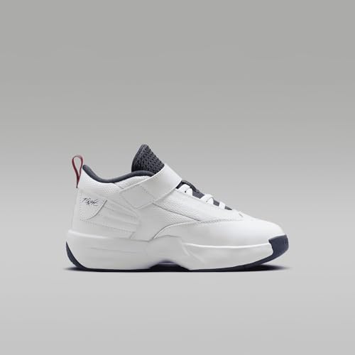 Jordan Max Aura 6 Little Kids' Shoes (FQ8299-100, White/Varsity Red/Midnight Navy) Size 1.53