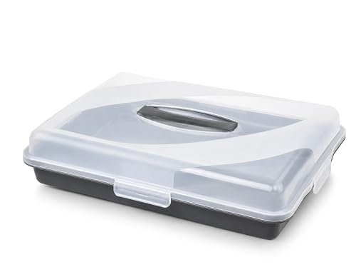 Best House | Plastic Cake Storage Box | GREY | 1 Pc | BPA Free | Cake and Pastry Carrier With Handle...