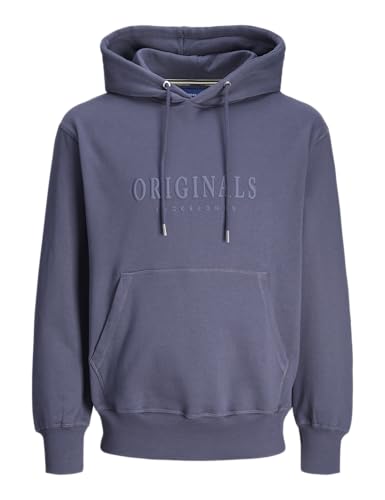 JACK & JONES Jorfrederiksberg Sweat à Capuche Sn Sweatshirt, Bleu Nuit, L Homme JACK & JONES Jorfrederiksberg Sweat à Capuche Sn Sweatshirt, Bleu Nuit, L Homme