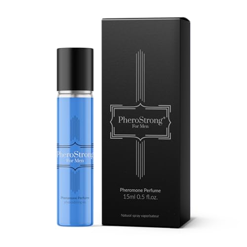 PheroStrong Feromonas para hombres – Agua de colonia con cítricos, jazmín y ámbar, frescura duradera, fragancia masculina y vigorizante para hombres activos, 15 ml