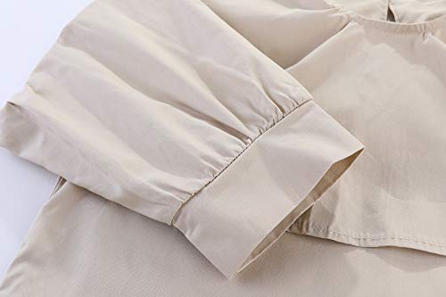 Image of Mud Kingdom Girls Long Sleeve Blouse Button Down Solid Color Loose Fit