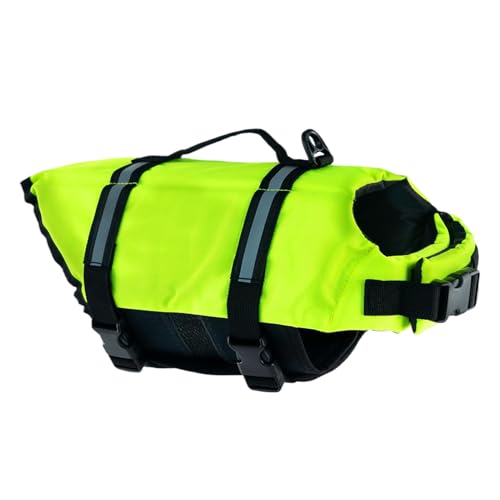 Chaleco salvavidas para perro, chaleco flotante para cachorros, traje de baño con asas, ajuste seguro ajustable, material de secado rápido para todas las razas, perros pequeños y medianos, al aire