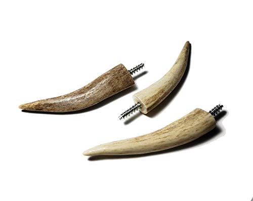 Real Antler Tip Wall Hooks 3 Pack