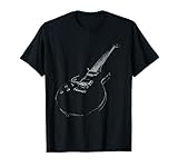 White Electric Shredding Rock Guitar T-Shirt