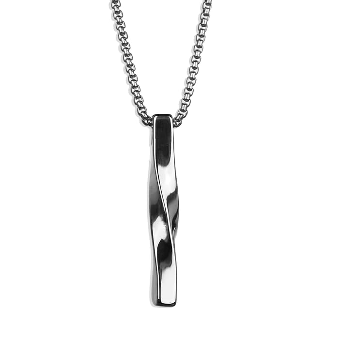 THE MEN THING - TWISTED CUBOID VERTICAL BAR - Alloy Pendant with 24inch Round Box Chain, European trending Style for Men & Boys (B0CNGNQ9HF) Amazon Price History, Amazon Price Tracker