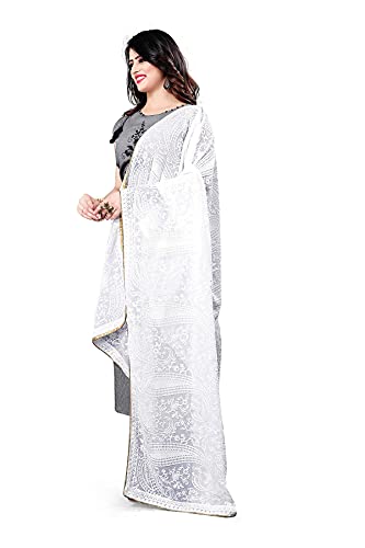 ARGLOS Lenço bordado Georgette feminino xales e envoltórios para vestido de noite e ocasiões especia