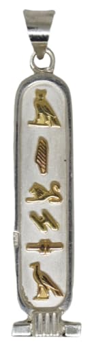 Collar Egipcio Personalizado Oro y Plata Jeroglíficos