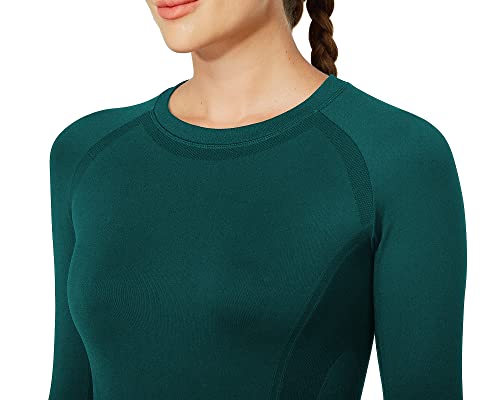 Image of MathCat Workout Shirts for Women Long Sleeve, Workout Tops for Women, Quick Dry Gym Athletic Tops,Seamless Yoga Shirts XS-XL
