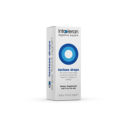 Intoleran® Lactase Drops, Making Dairy Products Lactose Free, Ideal For Cooking Or Baking - 0.47 Fl Oz #TOP2