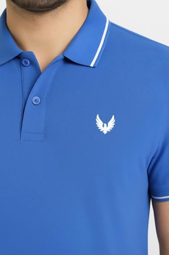 Image of Mens Pique Polo T-Shirt | Cotton Rich, Smart Fit Polo with Embroidered Logo | Casual & Sports Wear | Polo T-Shirt for Men