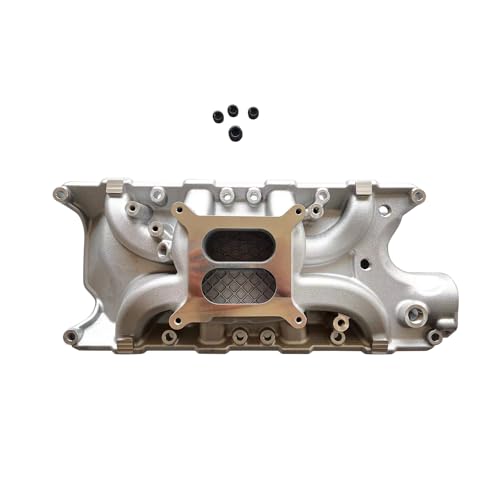 1 SET Intake Manifold Natural Aluminum Dual Plane Intake Manifold Fits for Small Block Ford SBF 260 289 302