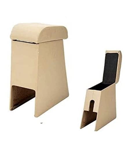 Image of SOROO Car Center Wooden Adjustable Automatic Storage Organizer Console Armrest Support For Spresso beige.